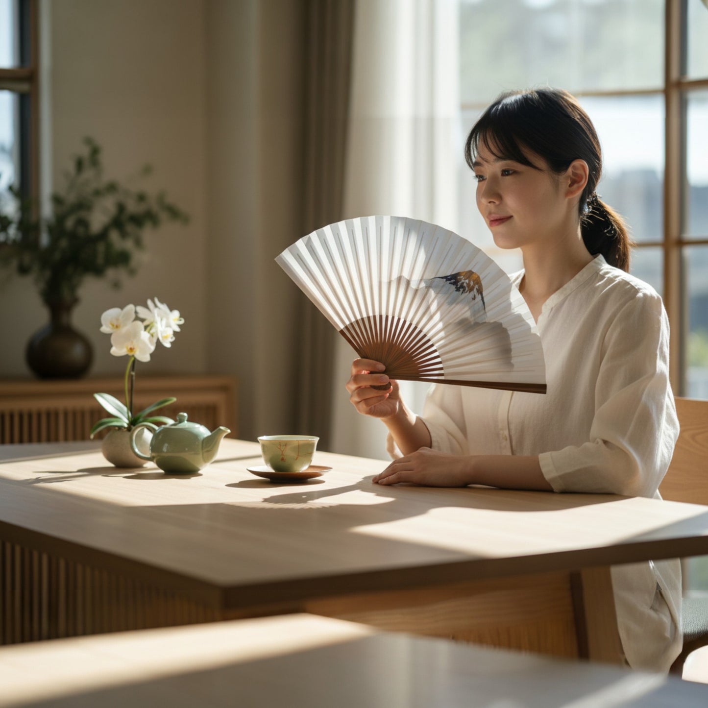 Kyoto Folding Fan “Fuji-san” – Traditional Japanese Bamboo Sensu
