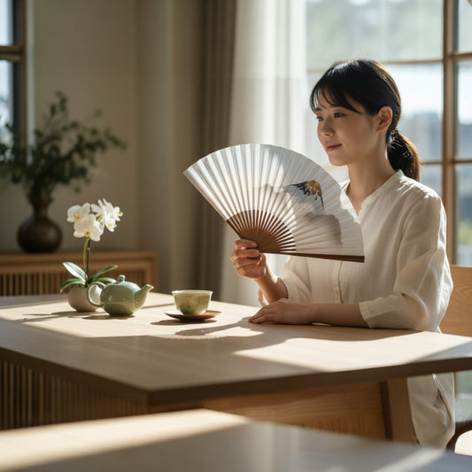 Kyoto Folding Fan “Fuji-san” – Traditional Japanese Bamboo Sensu