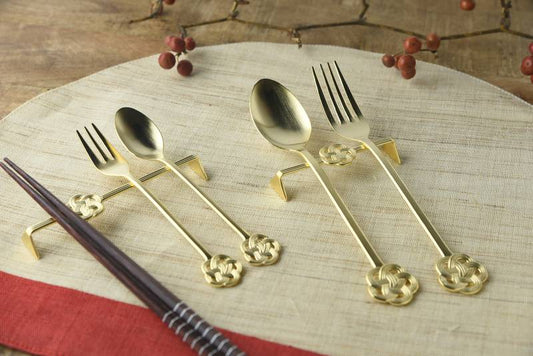 mizuhiki Cutlery & Cutlery Rest Set – Tsubame-Sanjo Celebration Tableware Collection
