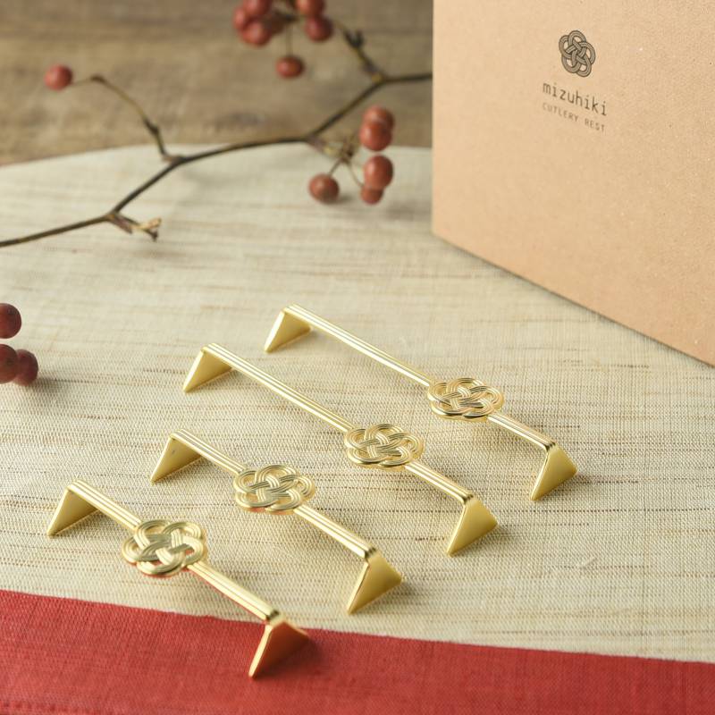 mizuhiki Cutlery & Cutlery Rest Set – Tsubame-Sanjo Celebration Tableware Collection