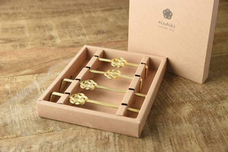 mizuhiki Cutlery & Cutlery Rest Set – Tsubame-Sanjo Celebration Tableware Collection
