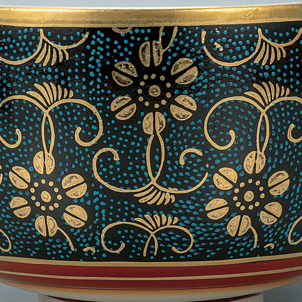 Kutani Ware Matcha Bowl “Aochibu Tessen” – Japanese Traditional Tea Ceremony Bowl 日本九谷燒抹茶碗〈青粒鐵仙〉｜茶道用傳統茶碗
