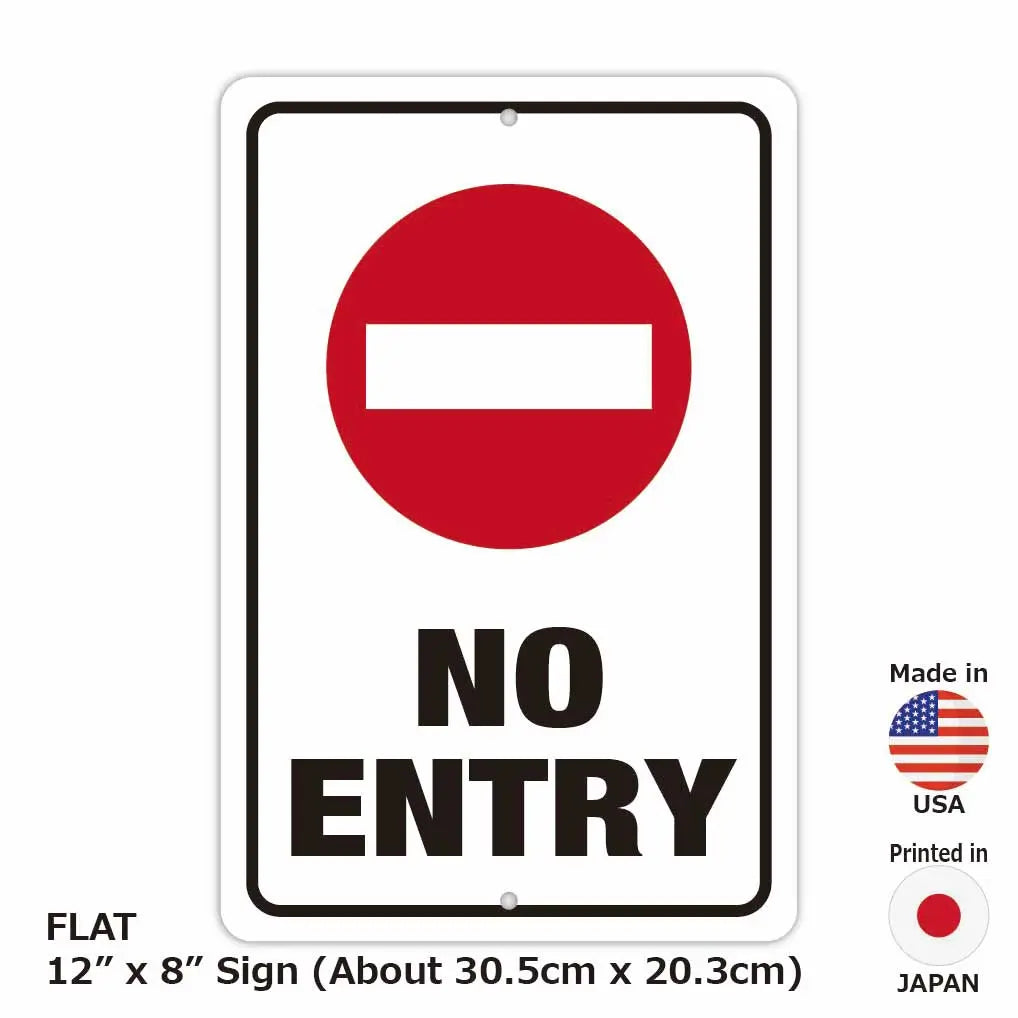 【長方形看板】進入禁止/アメリカ製オリジナル看板(約20x30cm)