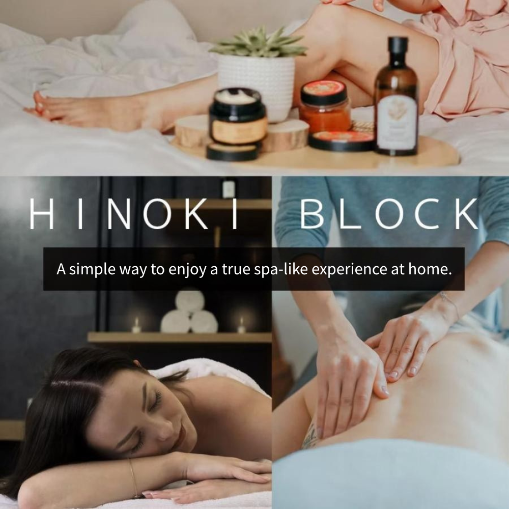 Shikoku Hinoki Aroma Block – Japanese Cypress Bath & Massage Stone