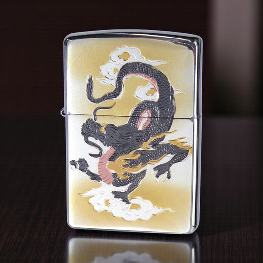 Cloud Dragon ZIPPO Windproof Lighter – Japanese Dragon Design 雲龍和柄 ZIPPO 防風打火機｜日式龍紋設計款