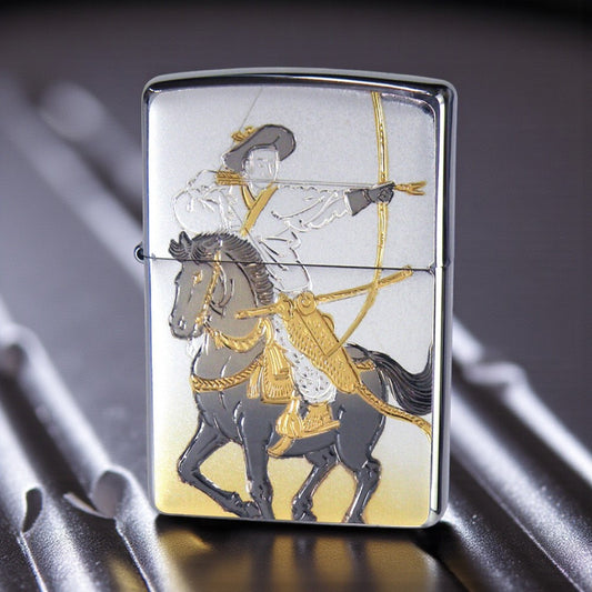 Yabusame ZIPPO Windproof Lighter – Samurai Archery Design 流鏑馬和柄 ZIPPO 防風打火機｜武士騎射設計款