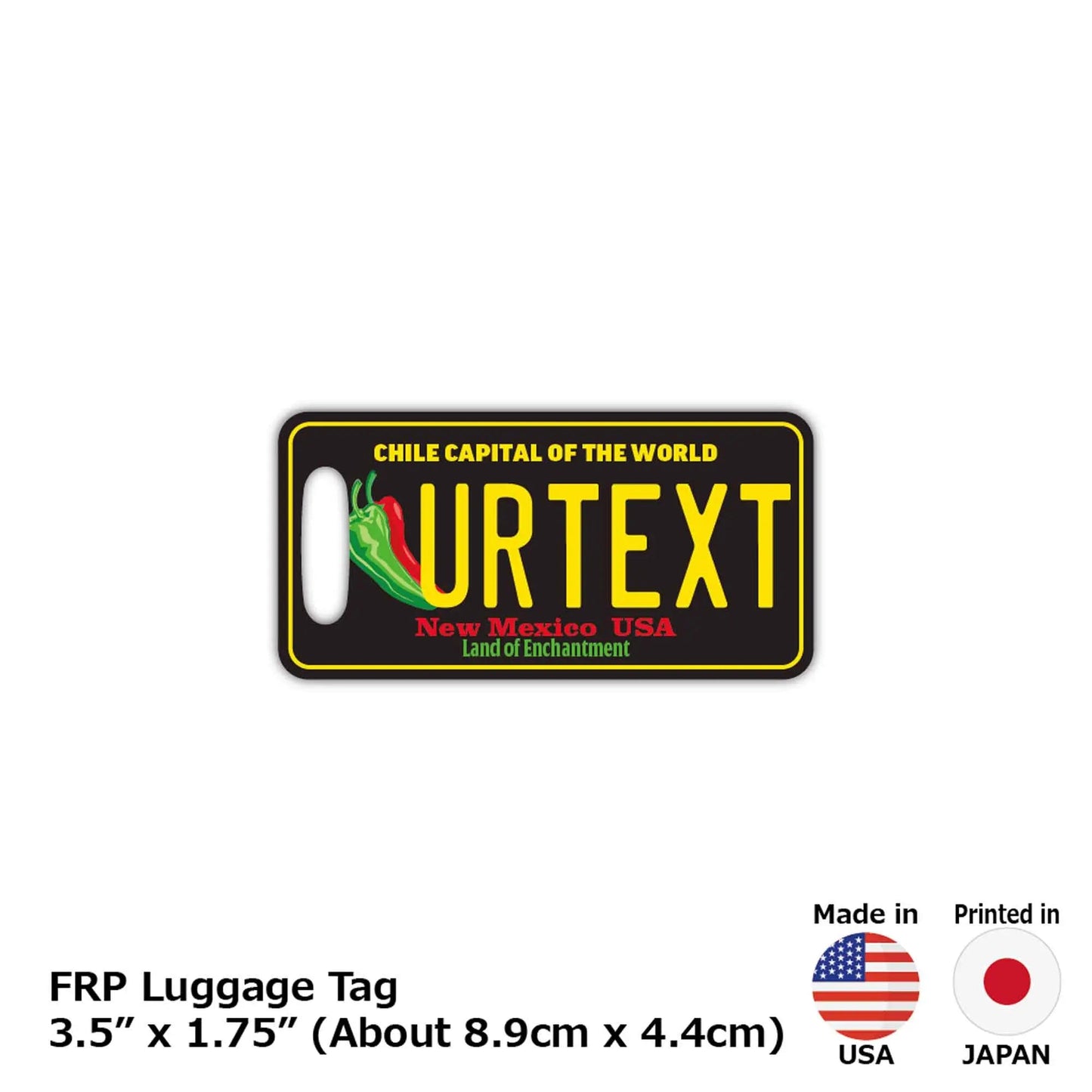 【ラゲッジタグ】ニューメキシコ・チリペッパー/オリジナルアメリカナンバープレート型・おしゃれ ・紛失防止タグ