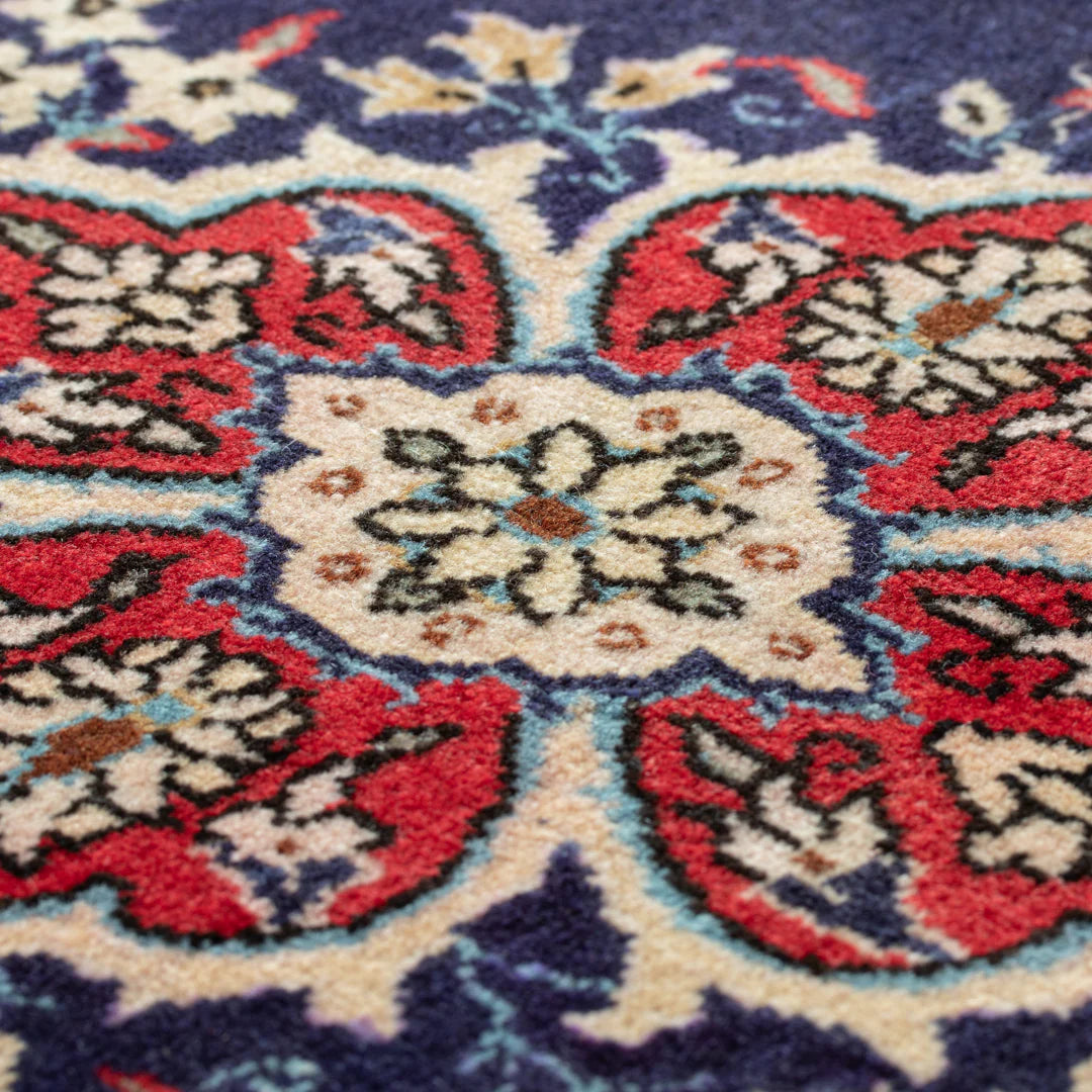 Persian Handwoven Rug from Qom, Iran｜Organic Wool Entrance Mat (61×94cm)