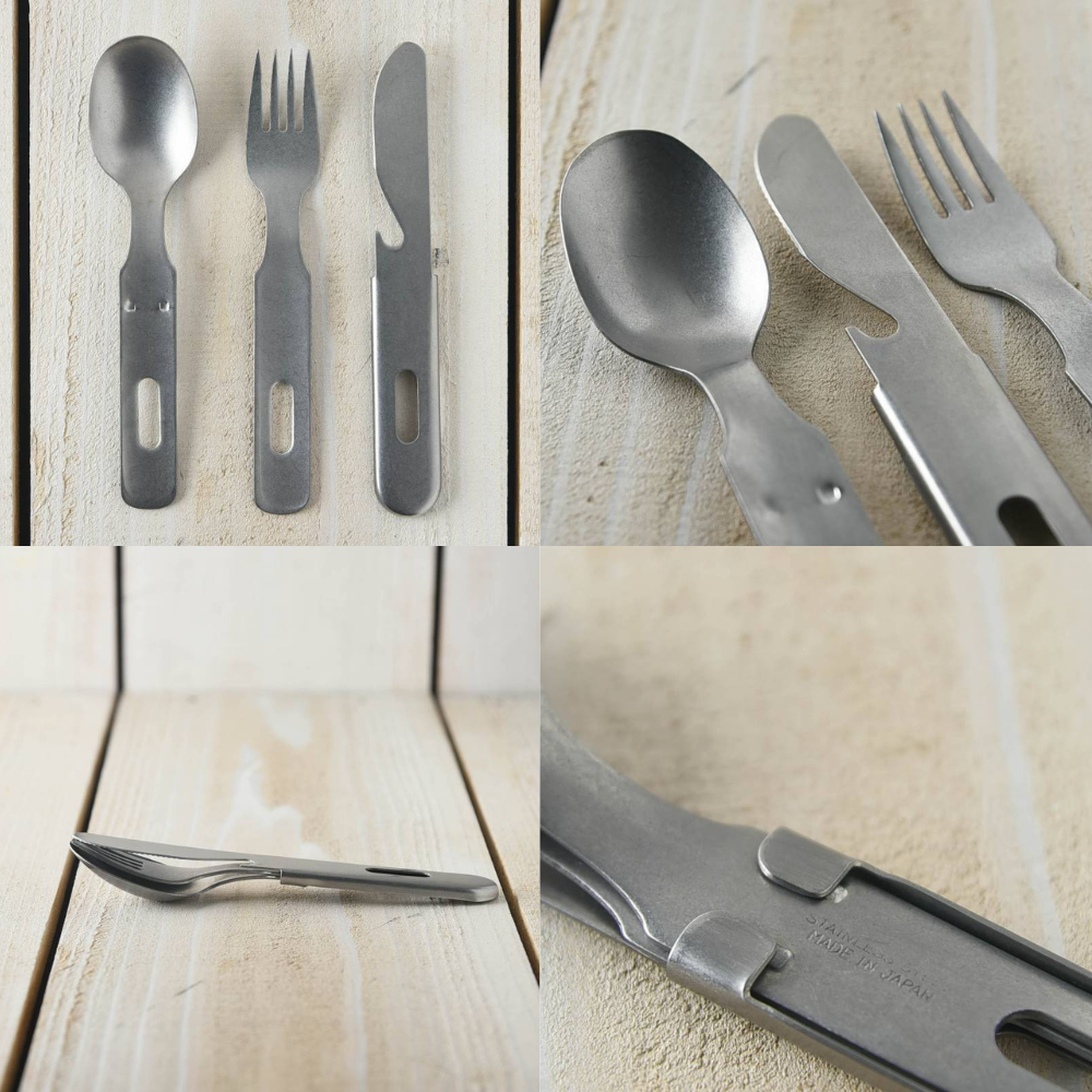 Tsubame-Sanjo Stainless Steel Cutlery &amp; Lunch Plate | 燕三条不鏽鋼露營餐具 × 不鏽鋼餐盤