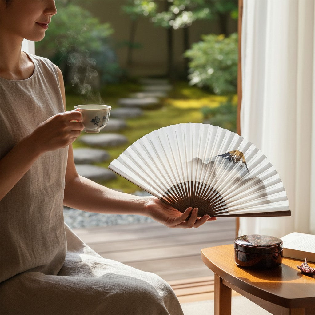 Kyoto Folding Fan “Fuji-san” – Traditional Japanese Bamboo Sensu