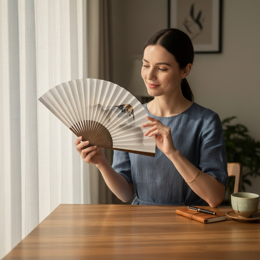 Kyoto Folding Fan “Fuji-san” – Traditional Japanese Bamboo Sensu