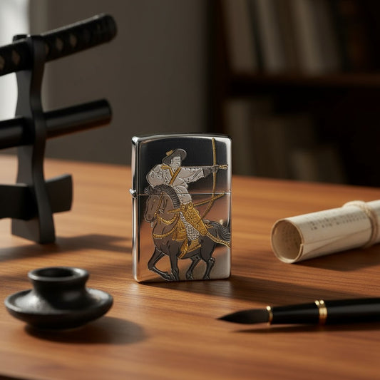 Yabusame ZIPPO Windproof Lighter – Samurai Archery Design 流鏑馬和柄 ZIPPO 防風打火機｜武士騎射設計款