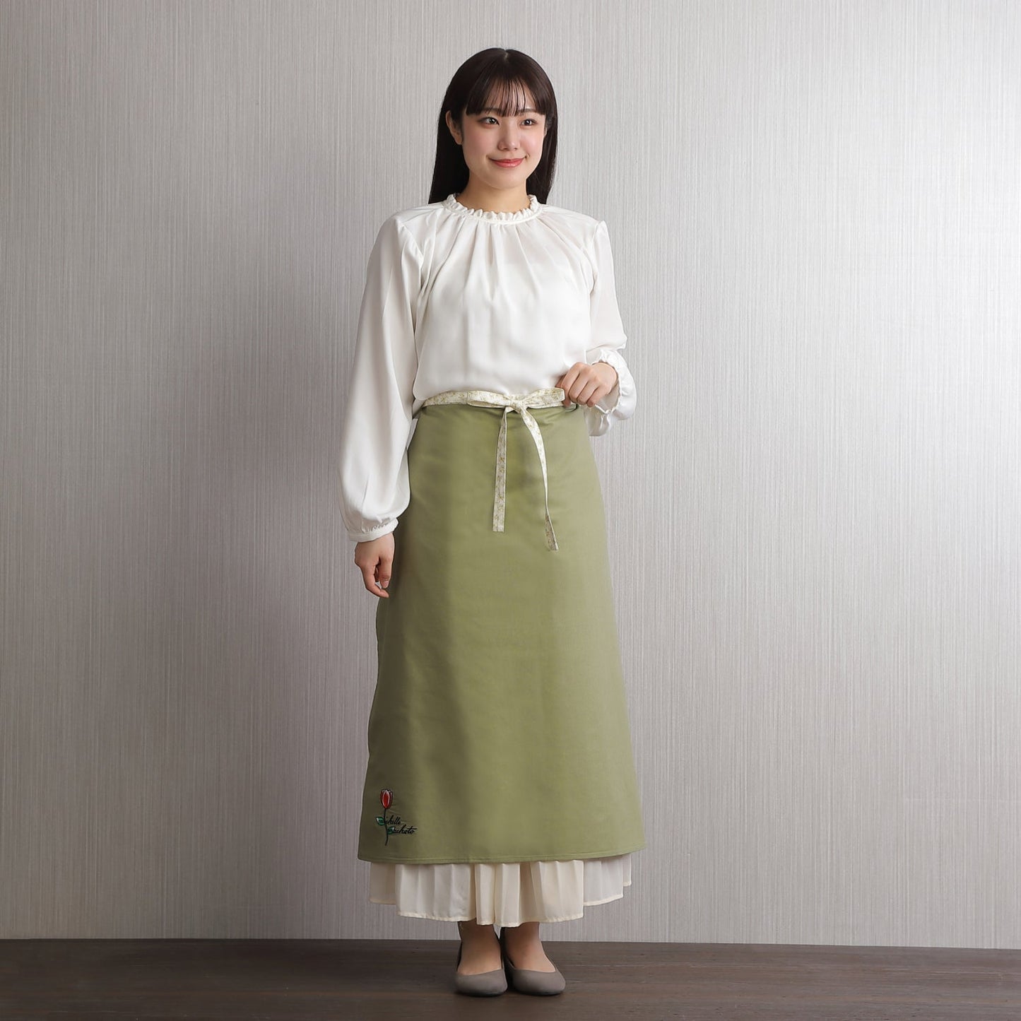 [Michelle Machoto] ミッシェルマコット イワツメクサ柄 ソムリエエプロン D-0603-2
