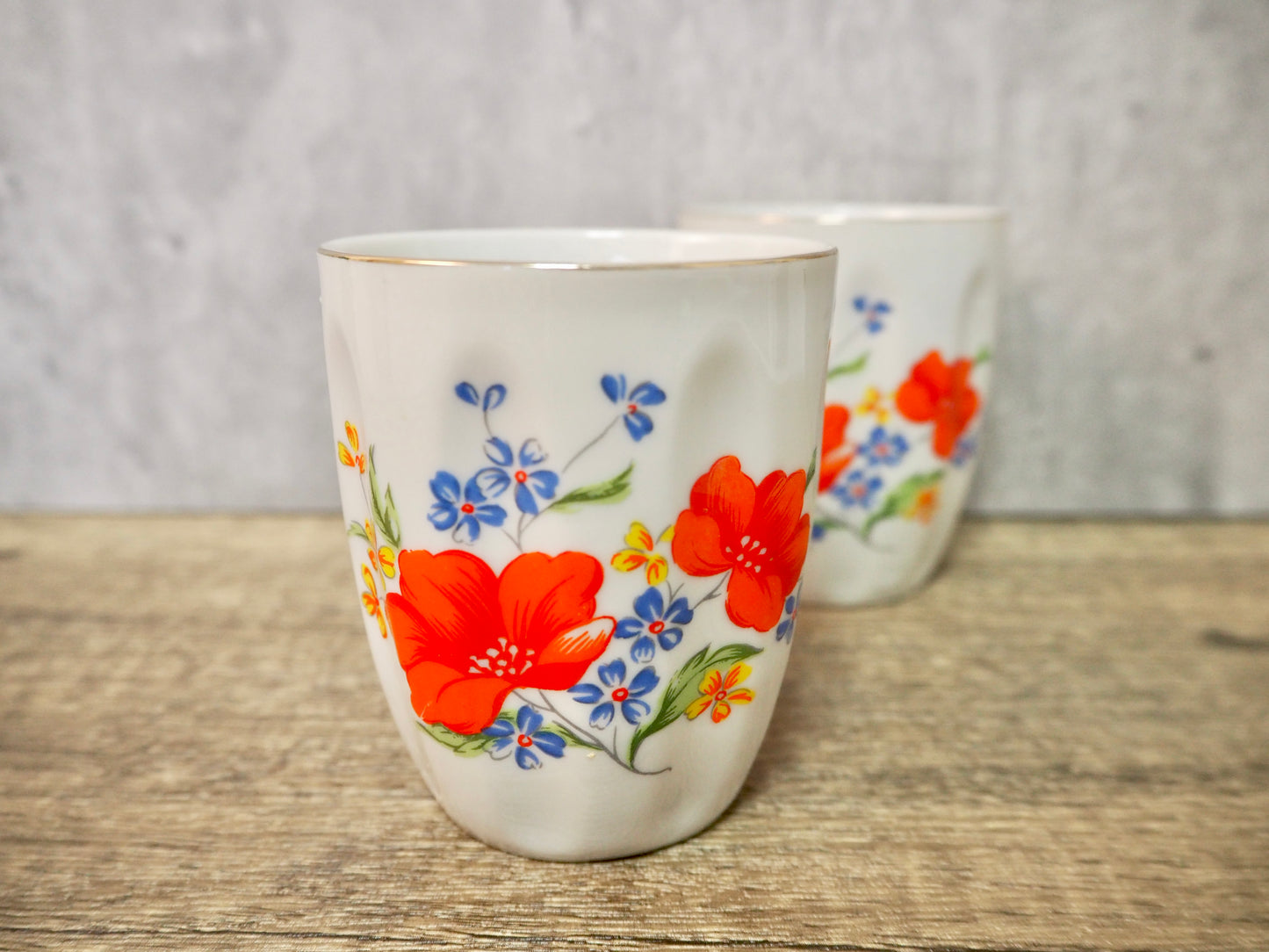 Kitsch 花藝茶杯（兩件式）[台灣復古]