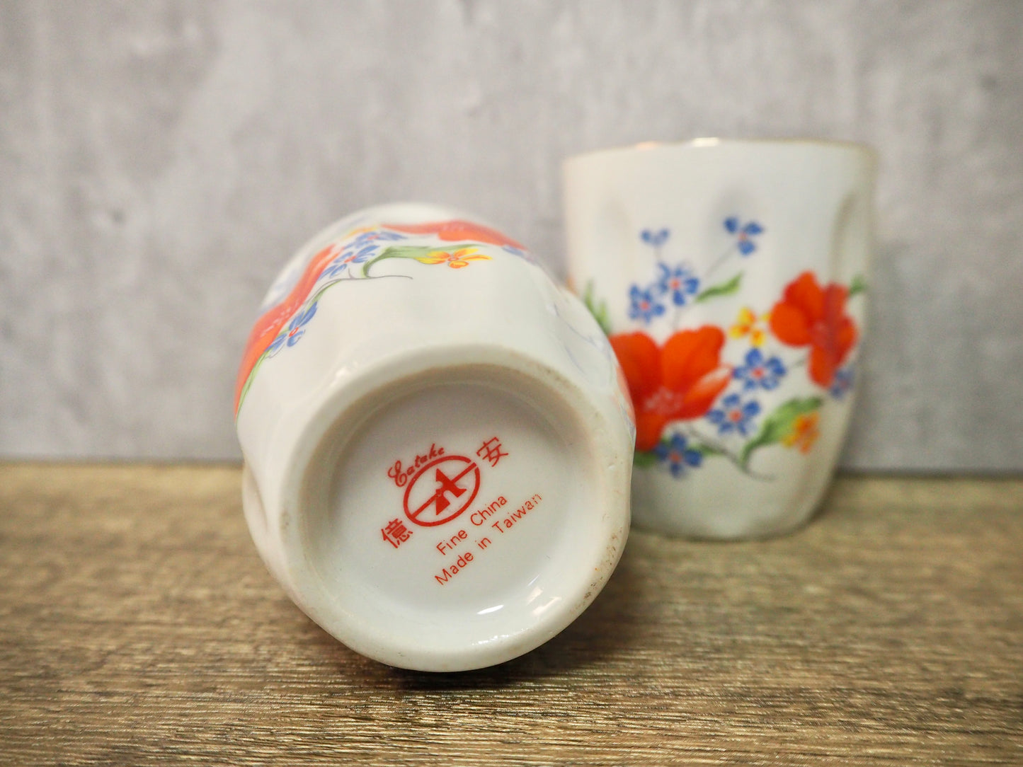 Kitsch 花藝茶杯（兩件式）[台灣復古]