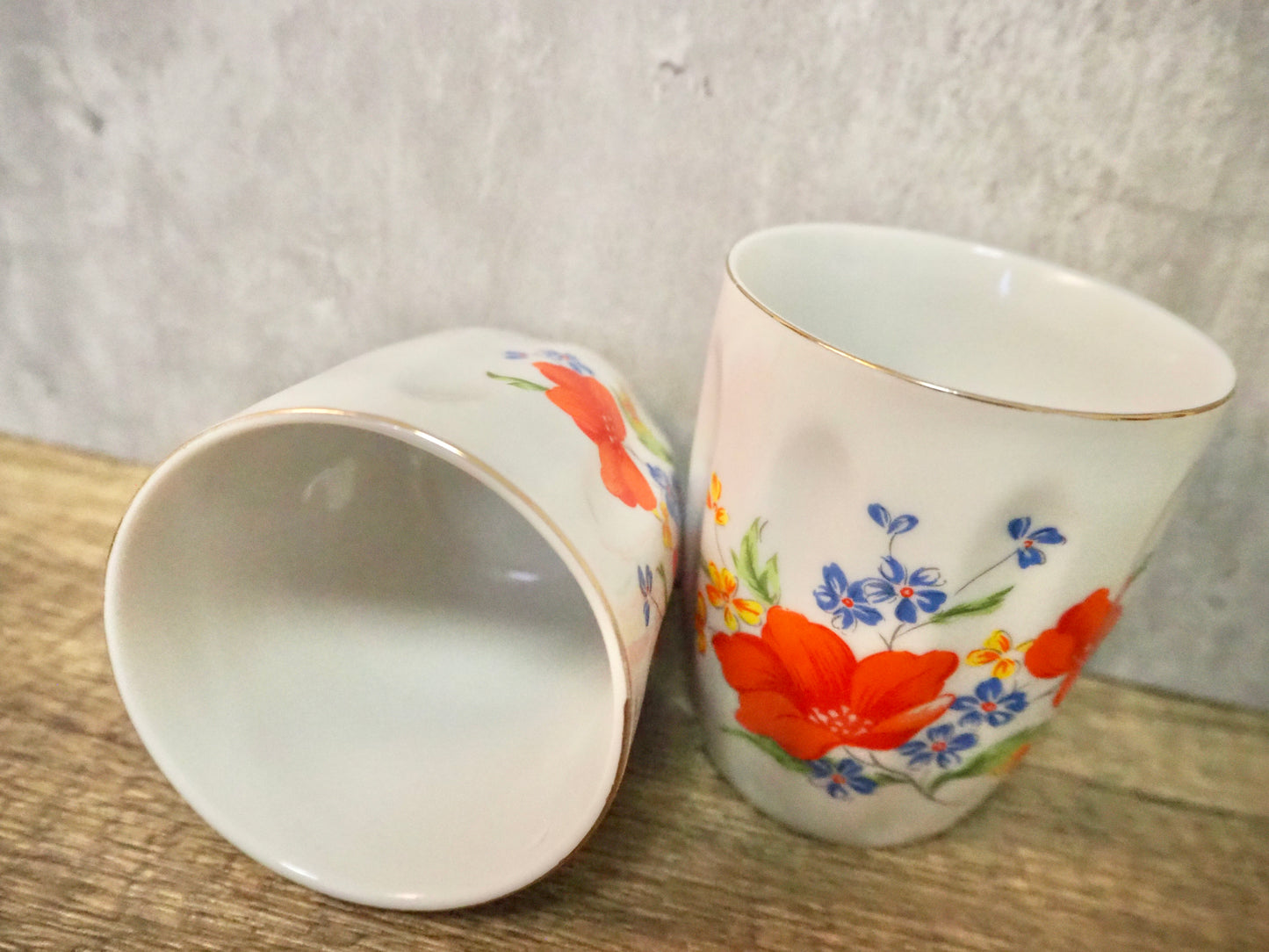 Kitsch 花藝茶杯（兩件式）[台灣復古]